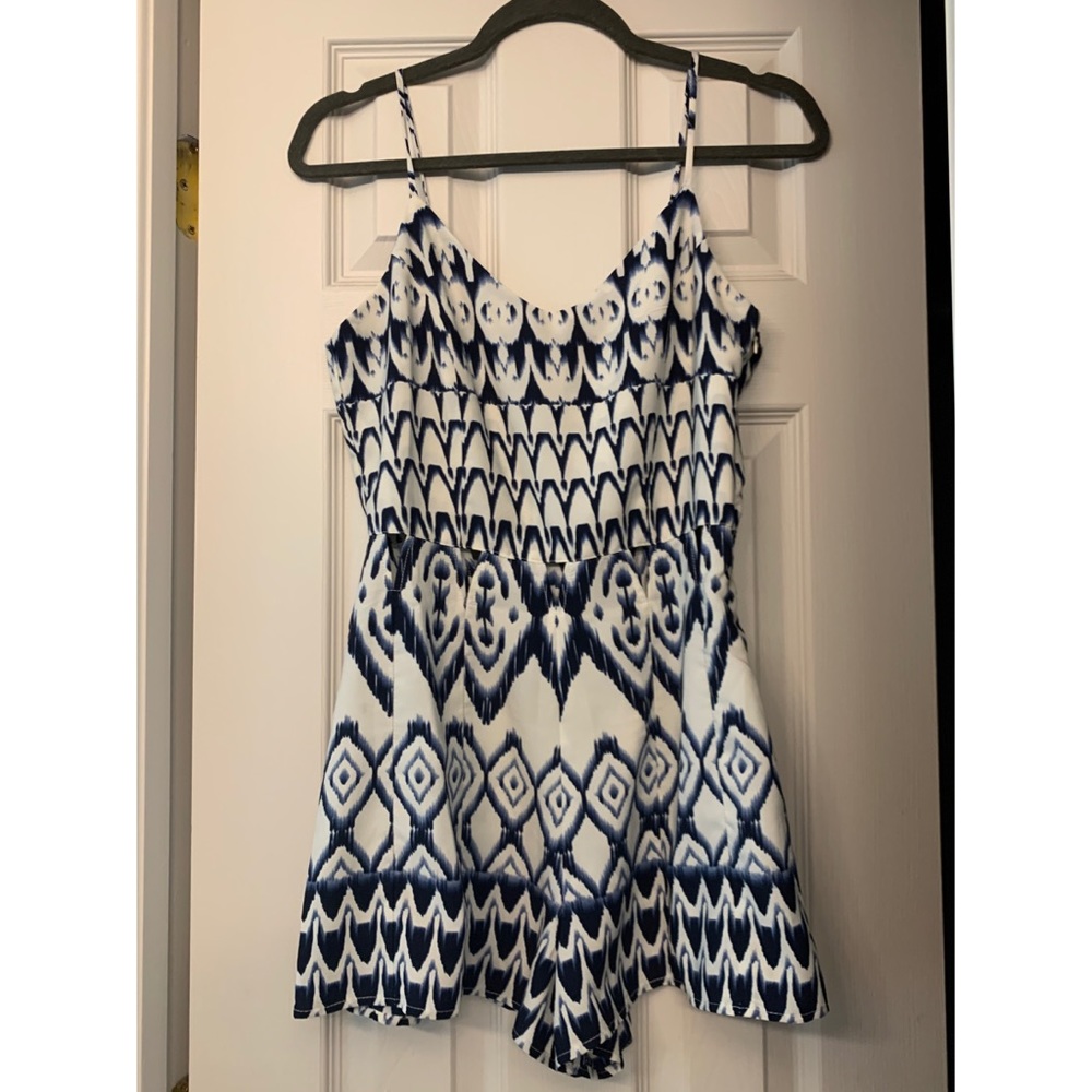 Patterned Romper with cutouts
